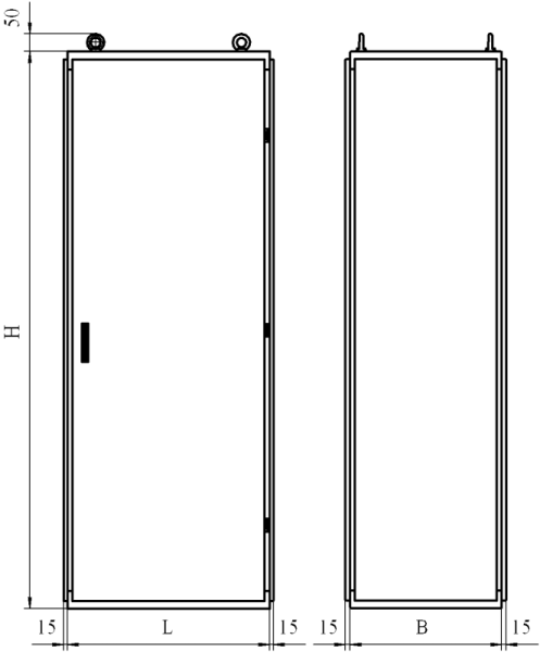 Рисунок 1 – Общий вид шкафов НКУ серии РТЗО-88В